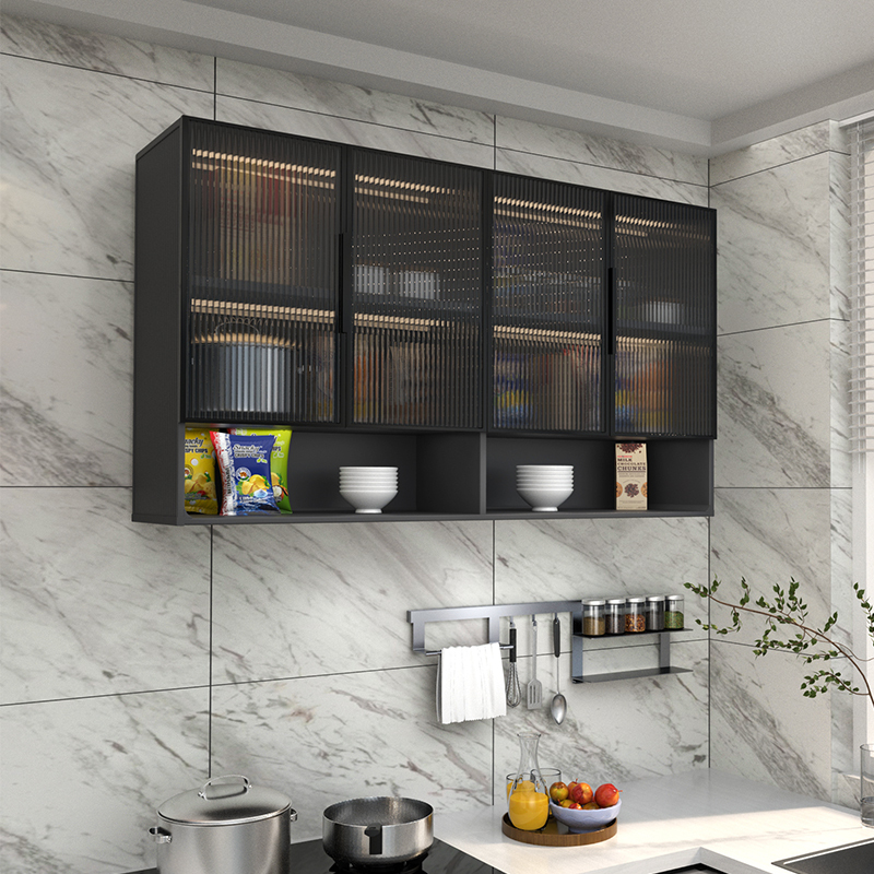 4I Aluminum Alloy Bathroom Cabinet Wall Cabinet Wall Cabinet Glass Cabinet Kitchen Storage Locker Bathroom Waterproof Toilet Side