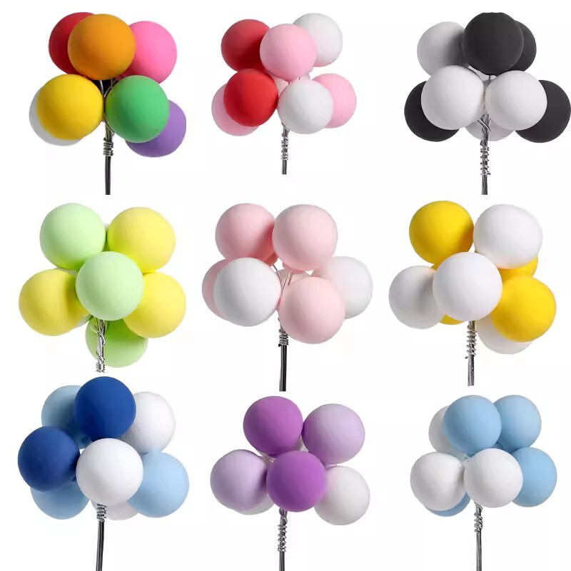 Factory direct supply ultra-light clay balloon bundle car ornaments baking cake decoration car supplies confession balloon