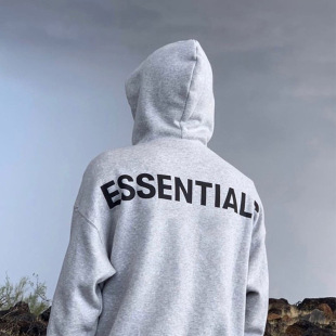 European and American Trendy Brand Ess Reflective Sweatshirts for Men and Women, Sports and Leisure Large Size Autumn and Winter Fleece Loose Hooded Sweatshirts for Men and Women