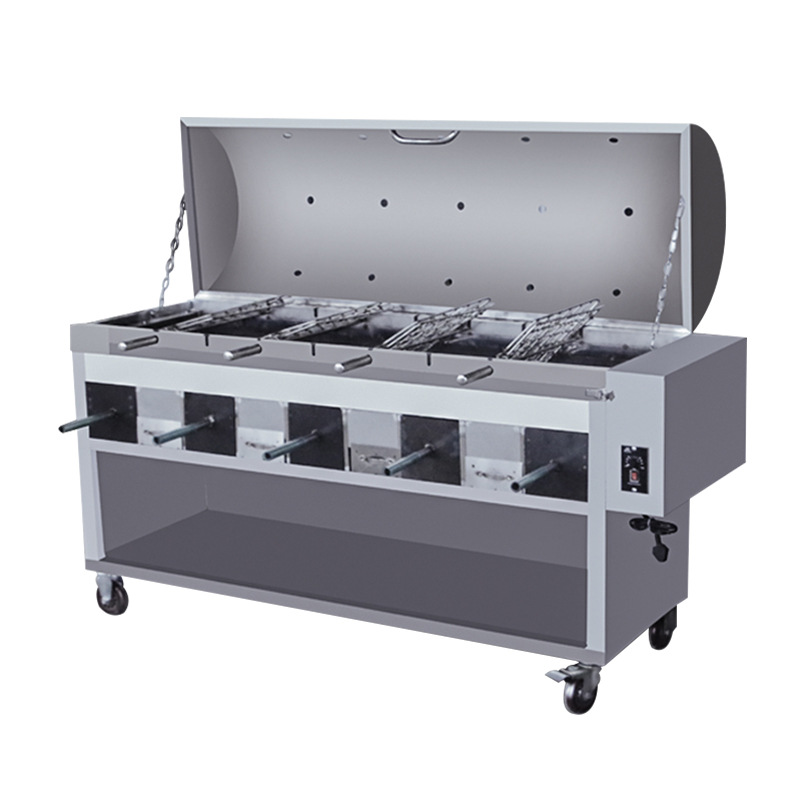Charcoal Grill Stainless Steel Smokeless Automatic Rotating Grill for Roasting Lamb Leg, Lamb Chops, Rabbit, and Chicken All-In-One Machine Fully Automatic