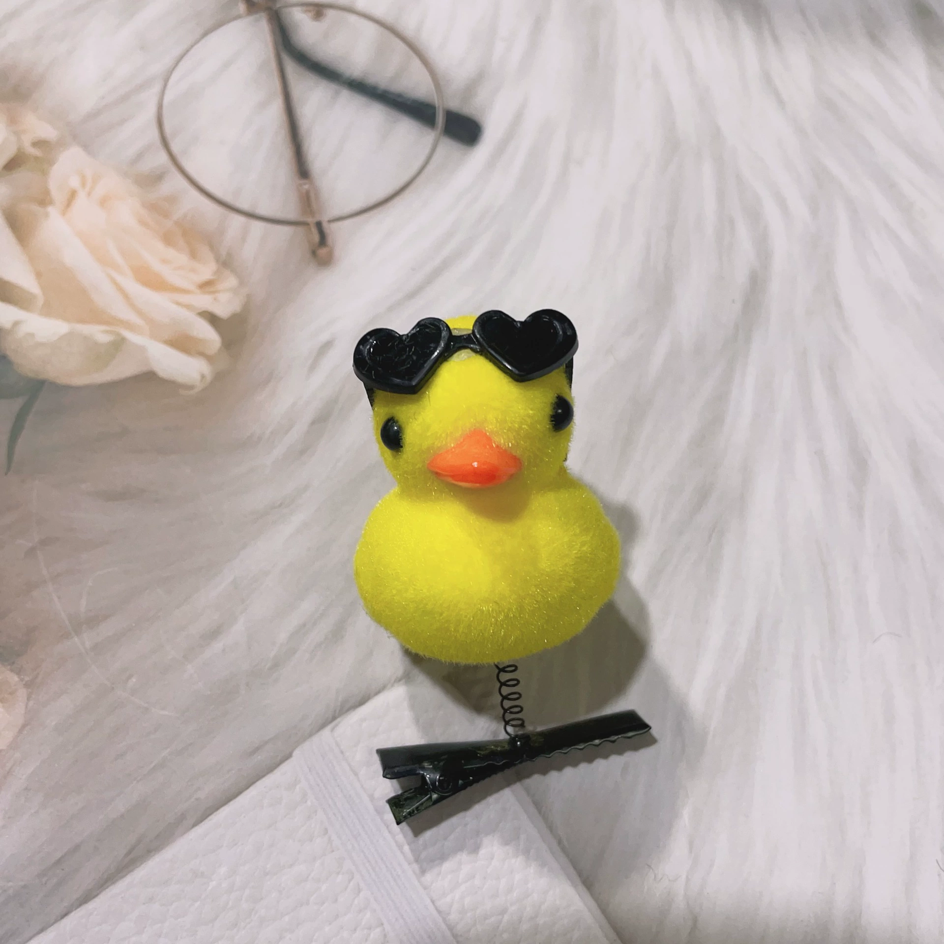 Зажим для волос (B.Duck) Жёлтая утка, милый аксессуар для детей, 4 × 2 × 5 см