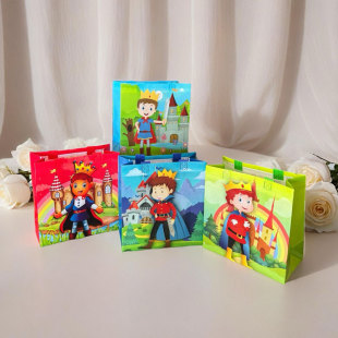 Amazon Cross-Border Boys Laminated Portable Shopping Bag Lunch Bag Cartoon Non-Woven Gift Bag Handbag Wholesale