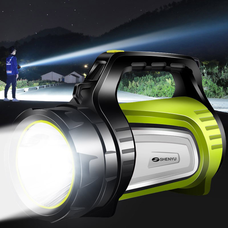 Shenyu Flashlight Strong Light Ultra-Bright Rechargeable Outdoor Emergency Portable Searchlight Home Patrol Durable Multi-Function