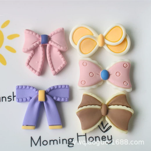 Resin Bow Accessory, Handmade Decorative Charm, 3–3.5 cm, Lightweight DIY Pack