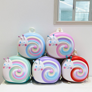 Hot Selling New Kindergarten Baby Oxford Cloth Eva Hard Shell Backpack for Boys and Girls Snail Cartoon Cute Backpack