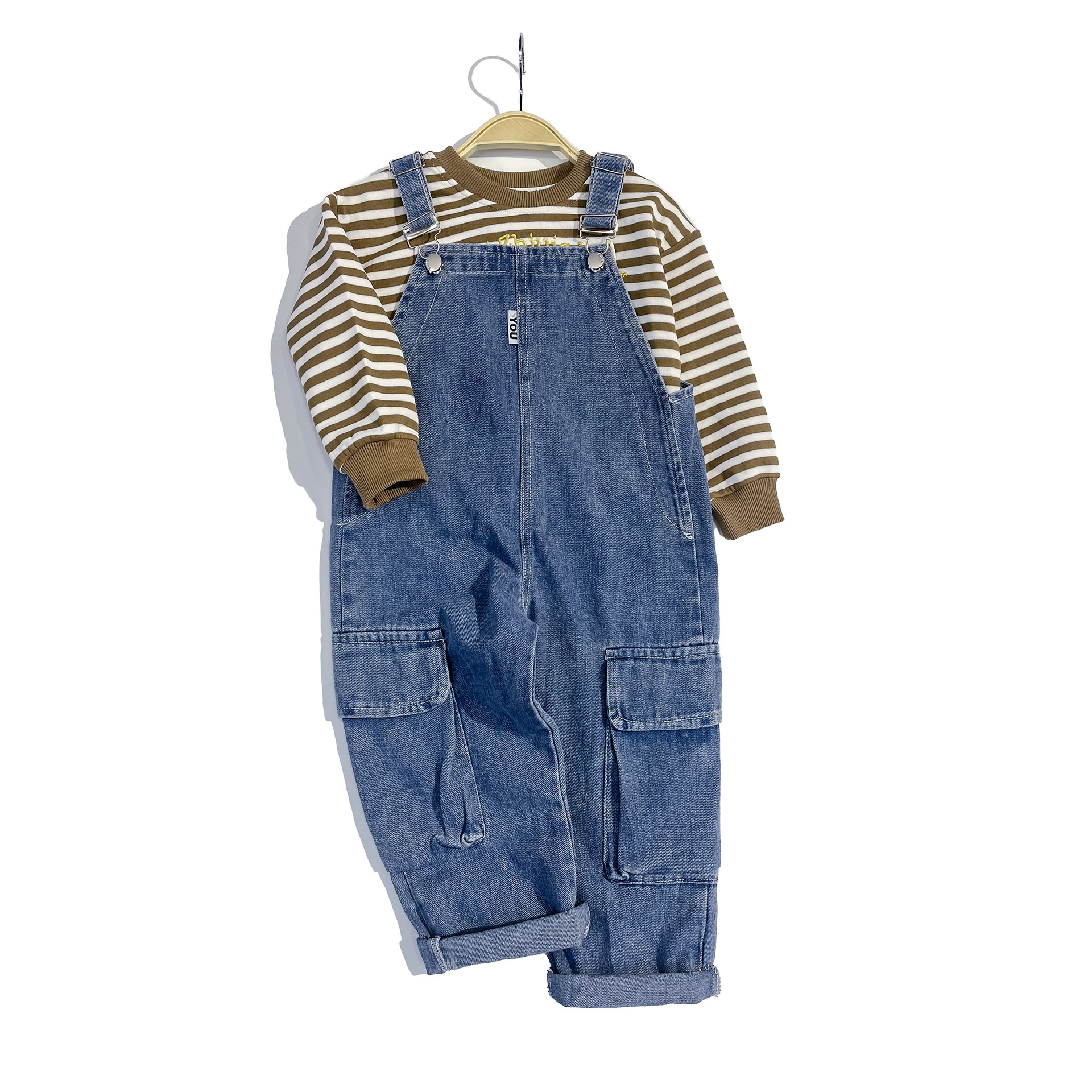 Джинсовая юбка с разрезом, комплект для детей, детская одежда, 5 лет