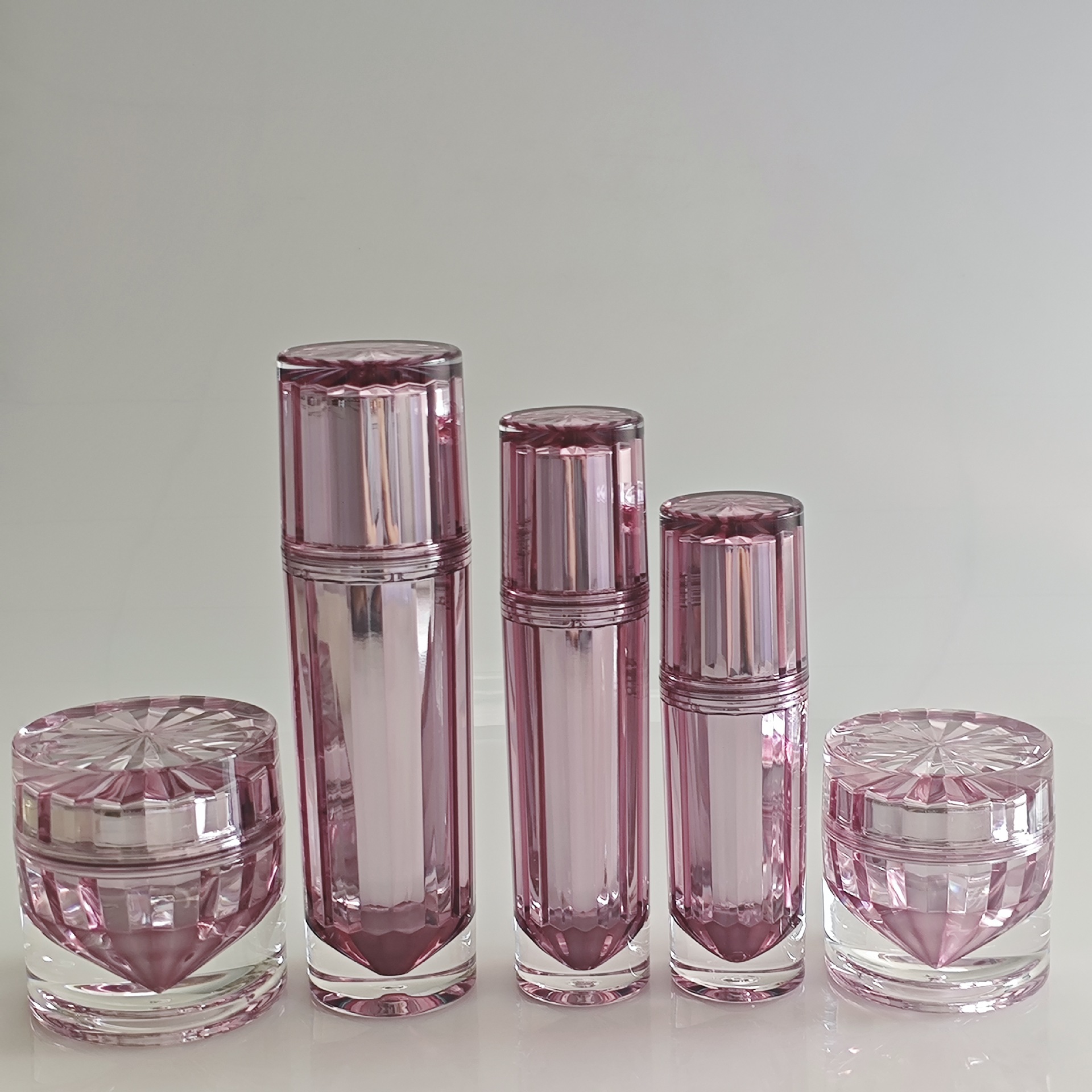 钻石亚克力套装瓶  30ml 50g面霜分装瓶 100 120ml水乳精华分装瓶