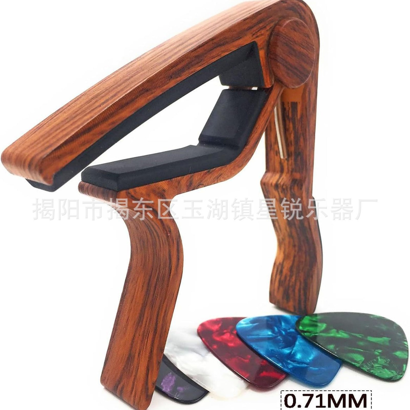 Amazon pop guitarra capo guitarra clip de tuner redwood para guitarra acústica eléctrica guitarra cabo image 3