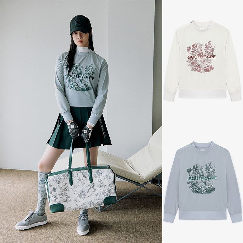 Korean Original Golf Women's Sweatshirt New Windproof Printed Personalized Women's Top Pullover White Summer Korean Original Golf Women's Sweatshirt New Windproof Printed Personalized Women's Top Pullover White Summer