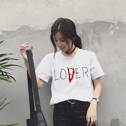Clear inventory European and American women's clothing wish independent station summer solid color V-neck short-sleeved T-shirt