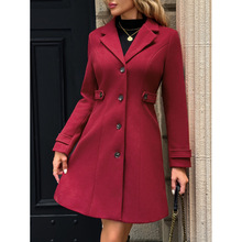 O 28514LSlim turn-down wool coat ���I�����ش��¿羳