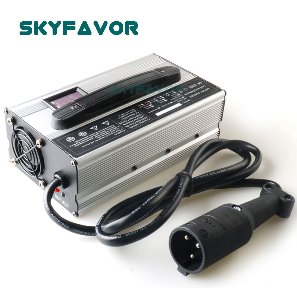 高端铝壳 48V 15A铅酸电池充电器 48V高尔夫车电池充电器