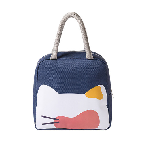 Japanese cartoon lunch box bag children's thermal bag primary school students lunch box lunch bag Oxford cloth lunch bag