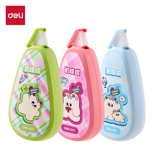 Deli V016Av017A Milk Puff Basic Correction Tape for Students, Large Capacity Correction Tape