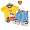 Summer children's sleeves, cartoon set for leisure suitable for men and women, season 2021, children's clothing