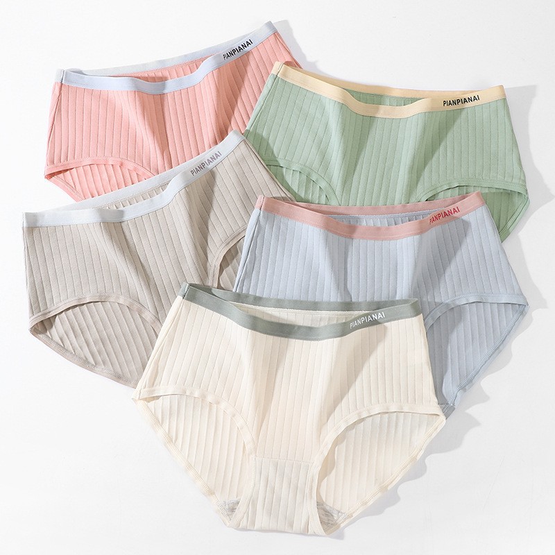 Factory Japanese hip lifting macaron cotton comfortable wholesale markless seamless underwear women's mid-waist briefs