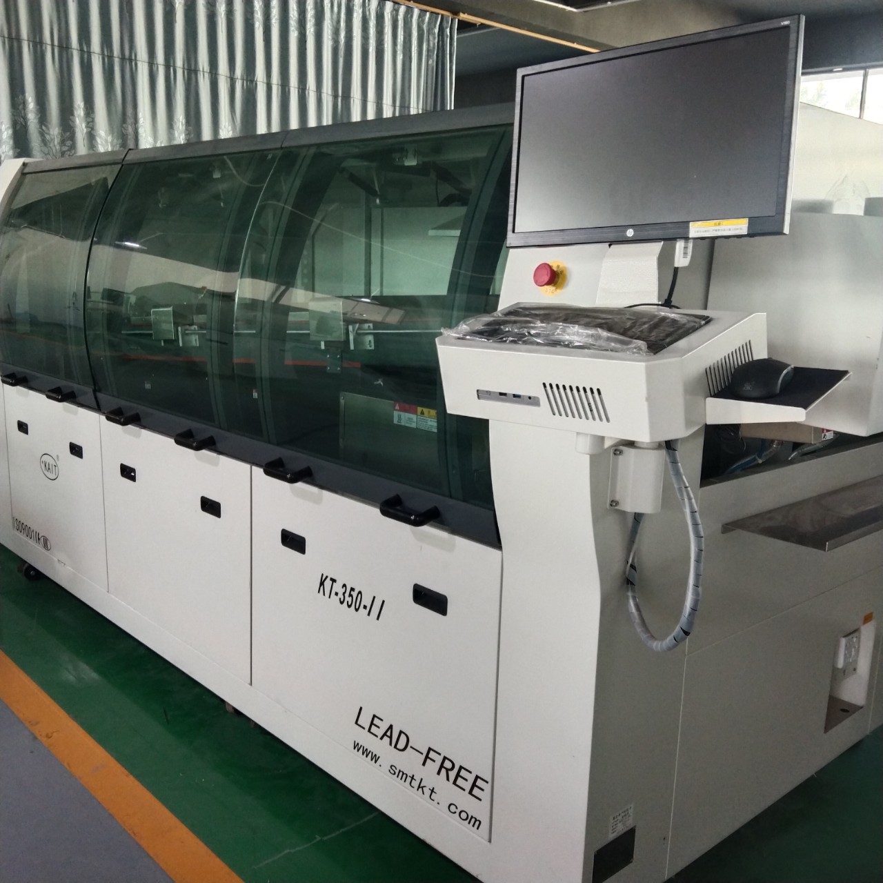 二手凯泰波峰焊深圳自动焊锡机分体喷雾无铅波峰焊接机KT350-II