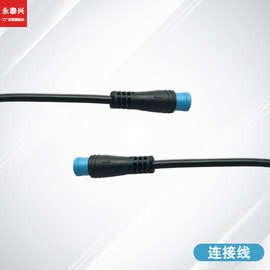 连接M8-4PIN公头防水插头线IP67防水等级工厂直销