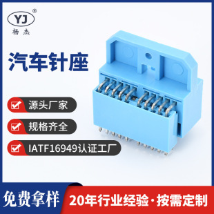 Car Connector Pin Base Pcb Board 10Pin Double Row Bent Pin Power Pin Base Connector Copper Pin