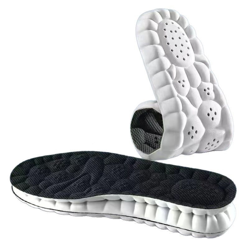 Plantilla deportiva de nube de PU para hombres y mujeres antibacteriano, desodorante, absorbente de sudor, transpirable, amortiguación de alta elasticidad, sensación casual de pisar heces, entrenamiento militar de baloncesto