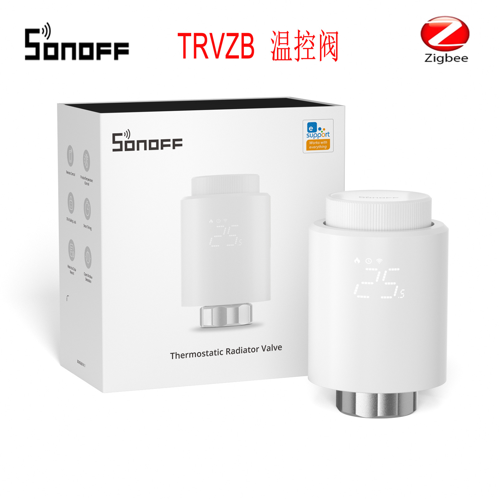 SONOFF TRVZB zigbee3.0温控阀智能家居易微联APP远程控制