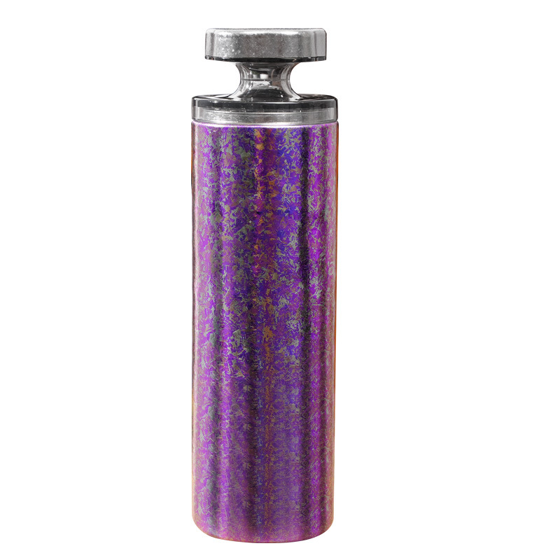 Taza de aislamiento de titanio puro colorido de alto valor portátil de lujo ligero taza de bolsillo taza de cuerpo recto taza de bolsillo taza de titanio