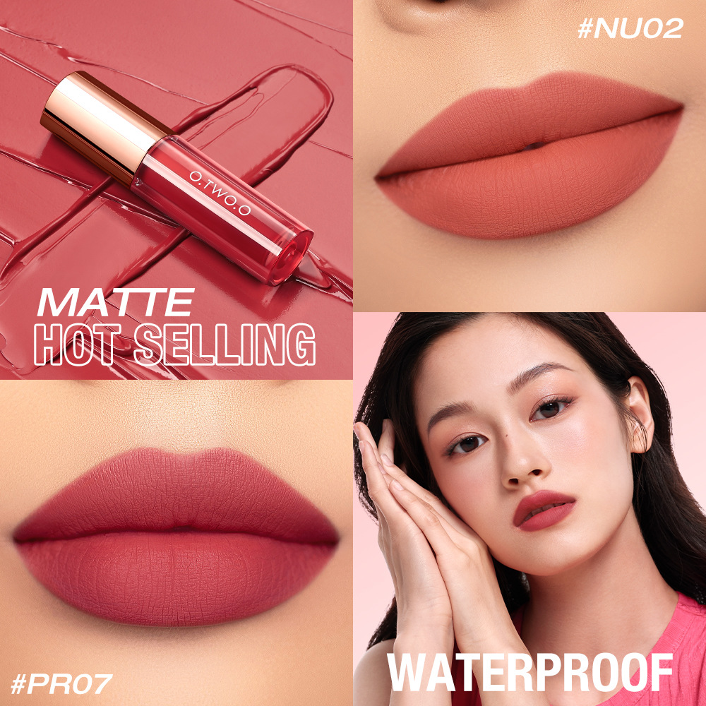 O.two.o Silky Smooth Matte Lip Gloss, Long Lasting Non Stick Glaze_voghion.com