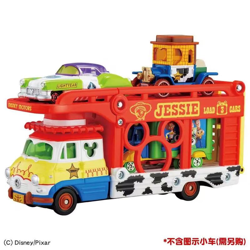 Domeka Toy Story Woody Buzz Lightyear Partner Transport Truck Model Car Alloy Toy Car Collection