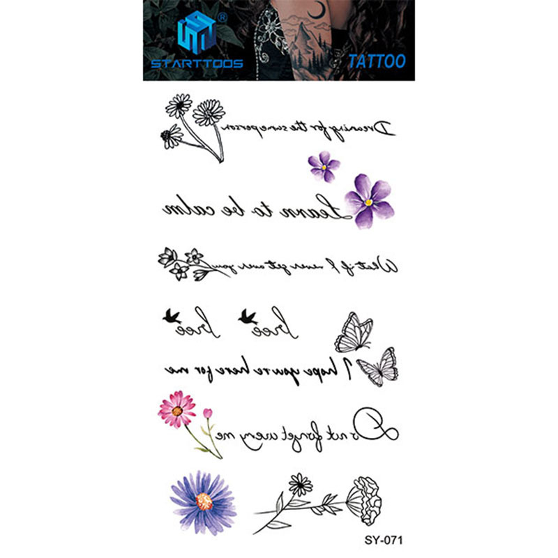 Spot mayorista transfronterizo dulce y simple viento tatuaje de dedo moda cool tatuaje desechable tendencia