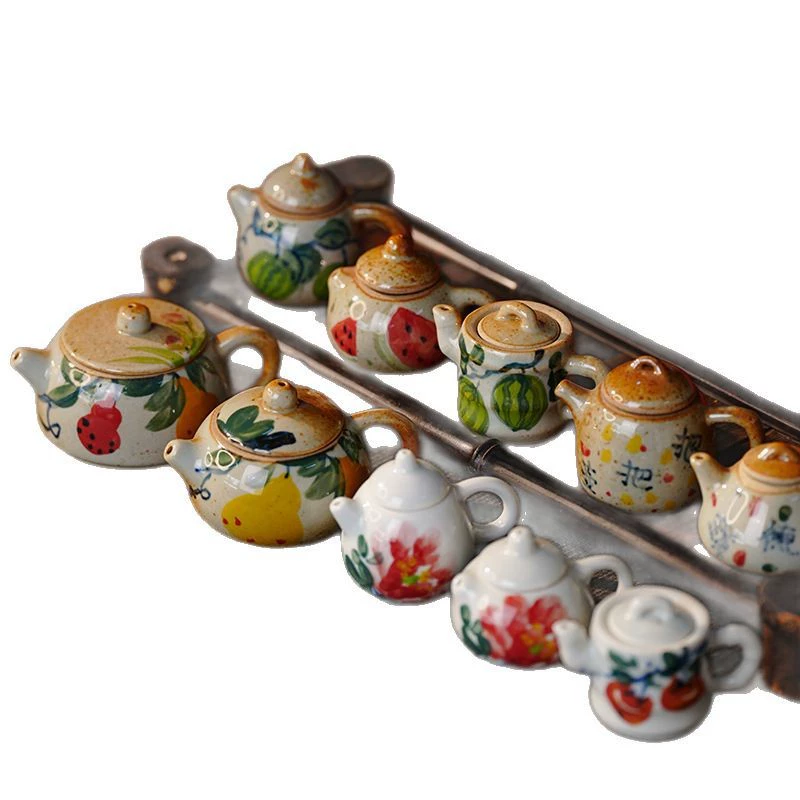 Поуга чай мини-чайничок графика линий инцентов Jingdezhen туристическое место горячий керамический художественный амулет
