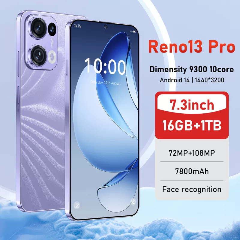 Cugo Kugo Reno13 Pro 7.3" инцелл‑экран, 16+1T, Android 8.1, наличие на складе