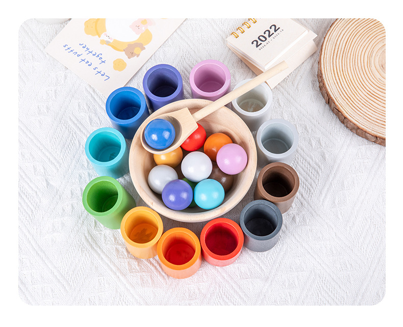 Montessori Lehrmittel Baby Clip Ball Clip Perlen Farbe Passende Spielzeug kinder Frhe Bildung Pdagogisches Farbe Kognitive Klassifizierung Tassepicture3