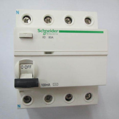 原装正品iID 4P 80A 100mA Schneider带剩余电流动作保护漏电开关