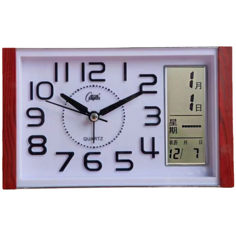 노인을위한 조용한 알람 시계 학교 및 작은 시계 간단하고 명확한 글꼴 침실 및 거실을위한 가정용 시계 작업