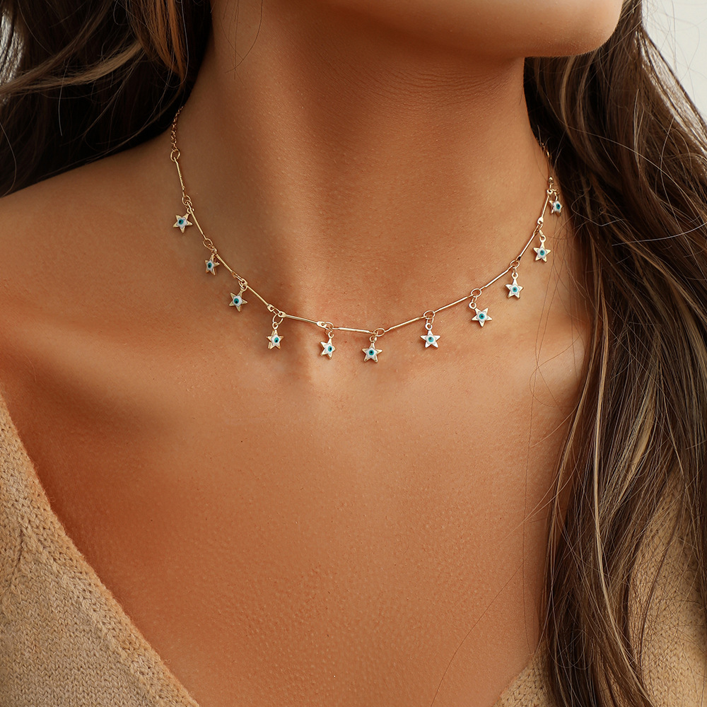 Fashion Star Eye Copper Choker