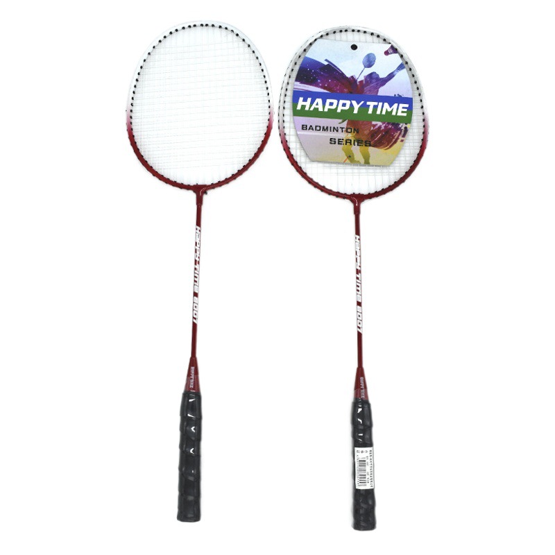 Badminton racket iron alloy split badminton racket double racket durable attack-resistant beginner men and women