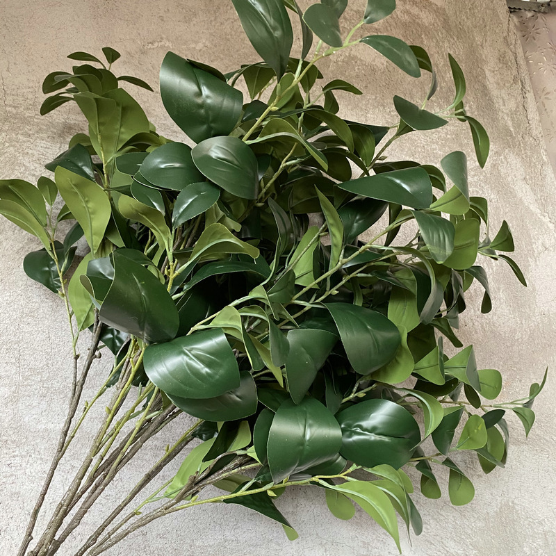 仿真长只菠萝蜜叶子 室内造景装饰仿真植物摆件仿真树叶插花配材