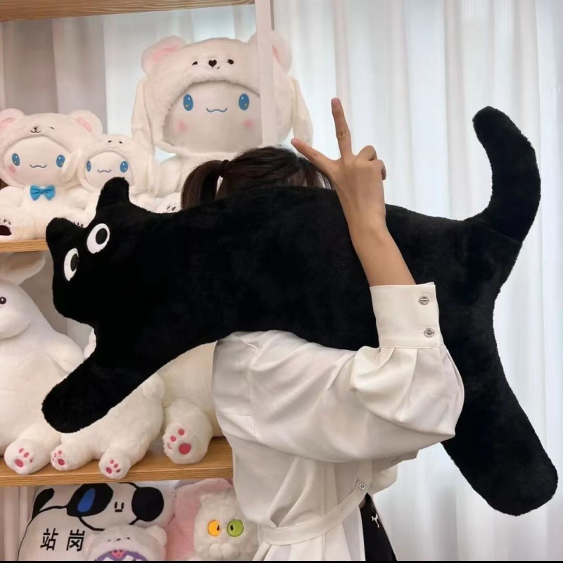 風ミルクパフ猫枕ぬいぐるみかわいいピンクの花ソファ寝室の枕誕生日|undefined