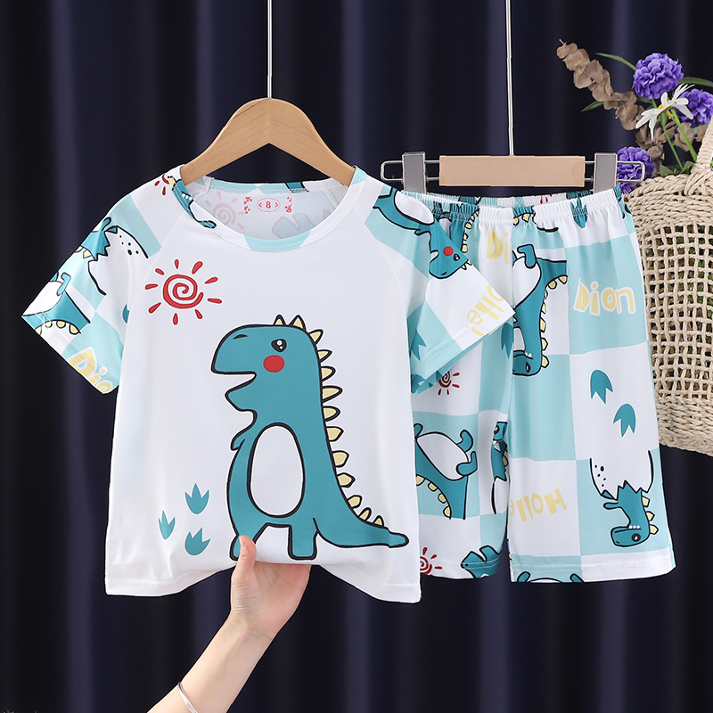 D short set of green dinosaur