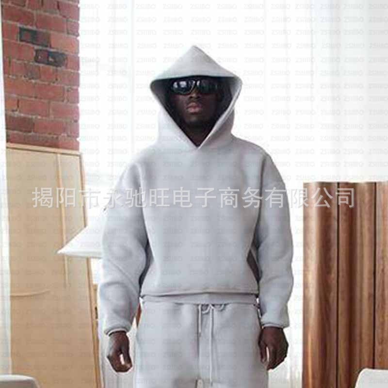 ファッションスポーツゆるいガーディアンパンツセットアメリカのレトロな個性的な街頭レジャー純色シンプルなフード|undefined