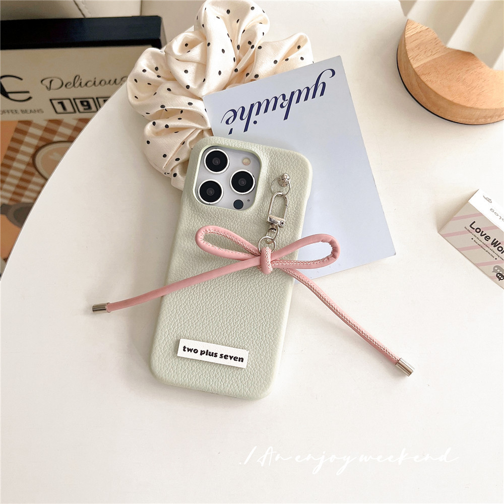 Patrón de cuero nacarado IPhone15promax love bowknot 14 Apple 15promax funda para teléfono ip13