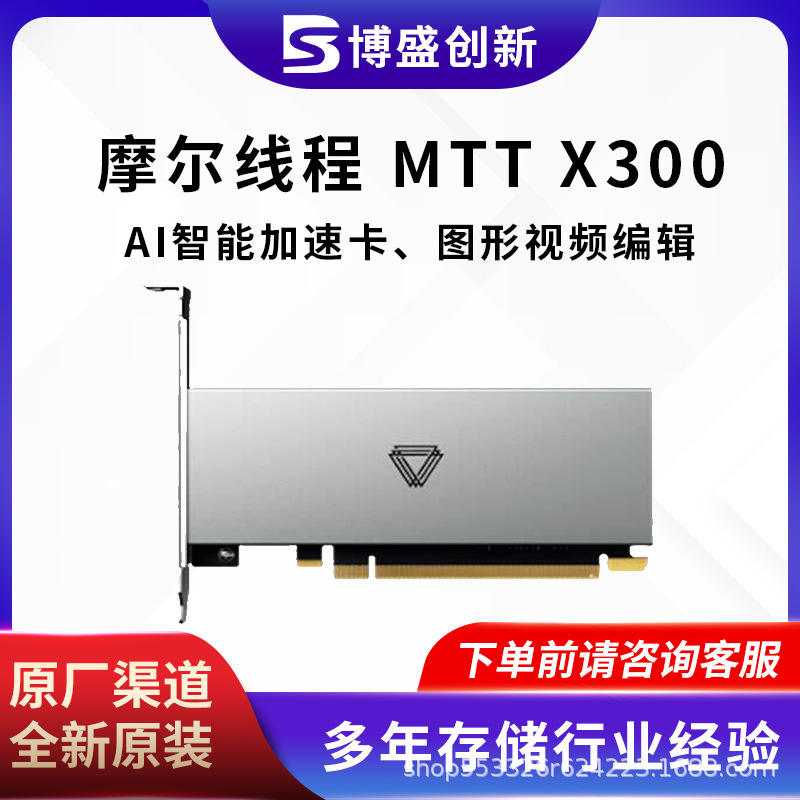 Applicable to domestic Moore thread single card MTT X300 16GB video clip AI acceleration professional graphics card