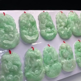 Myanmar Natural Jade A-Grade Jewelry Fruit Green Twelve Zodiac Jade Pendant Jewelry Wholesale