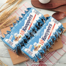 Knoppers德国威化牛奶榛子巧克力味夹心饼干10连包零食250g*24条