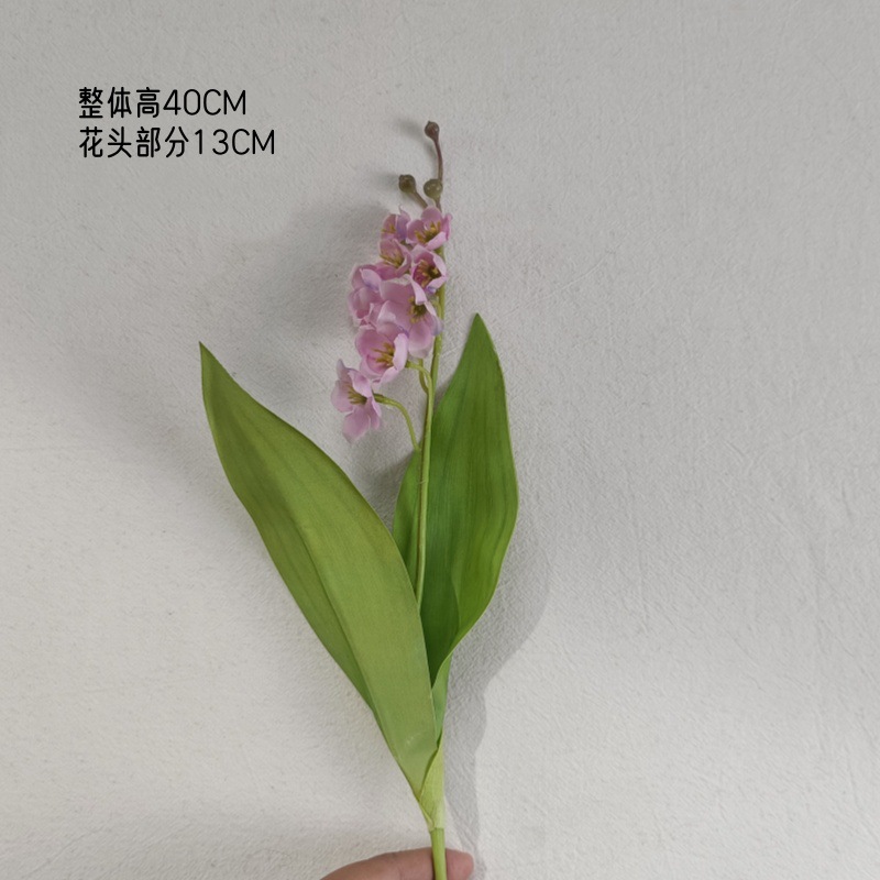 Pequeña flor de viento ins fresca lirio de los valles arreglo floral artificial ramo de mano material campanilla de viento flor falsa mesa de comedor conjunto de boda