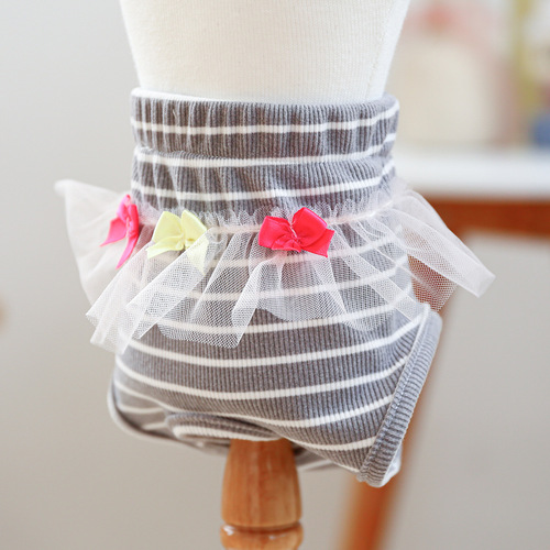 Spring and summer new products spot wholesale pet dogs and cats clothes small dogs and puppies sasa bow physiological pants