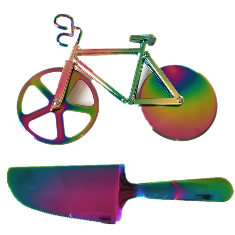 Bicycle pizza cutter Amazon cross-border creative pizza cutter pizza cutter kitchen baking tool gift