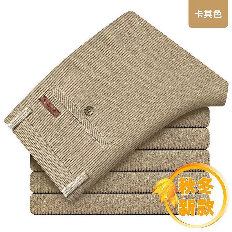 Весенний и осенний толстый бархат полиэстер хлопок вельвет мужские брюки осенне-зимний толстый бархат