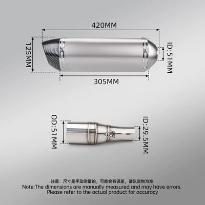 Motorcycle exhaust pipe | pipe and tail-section muffler