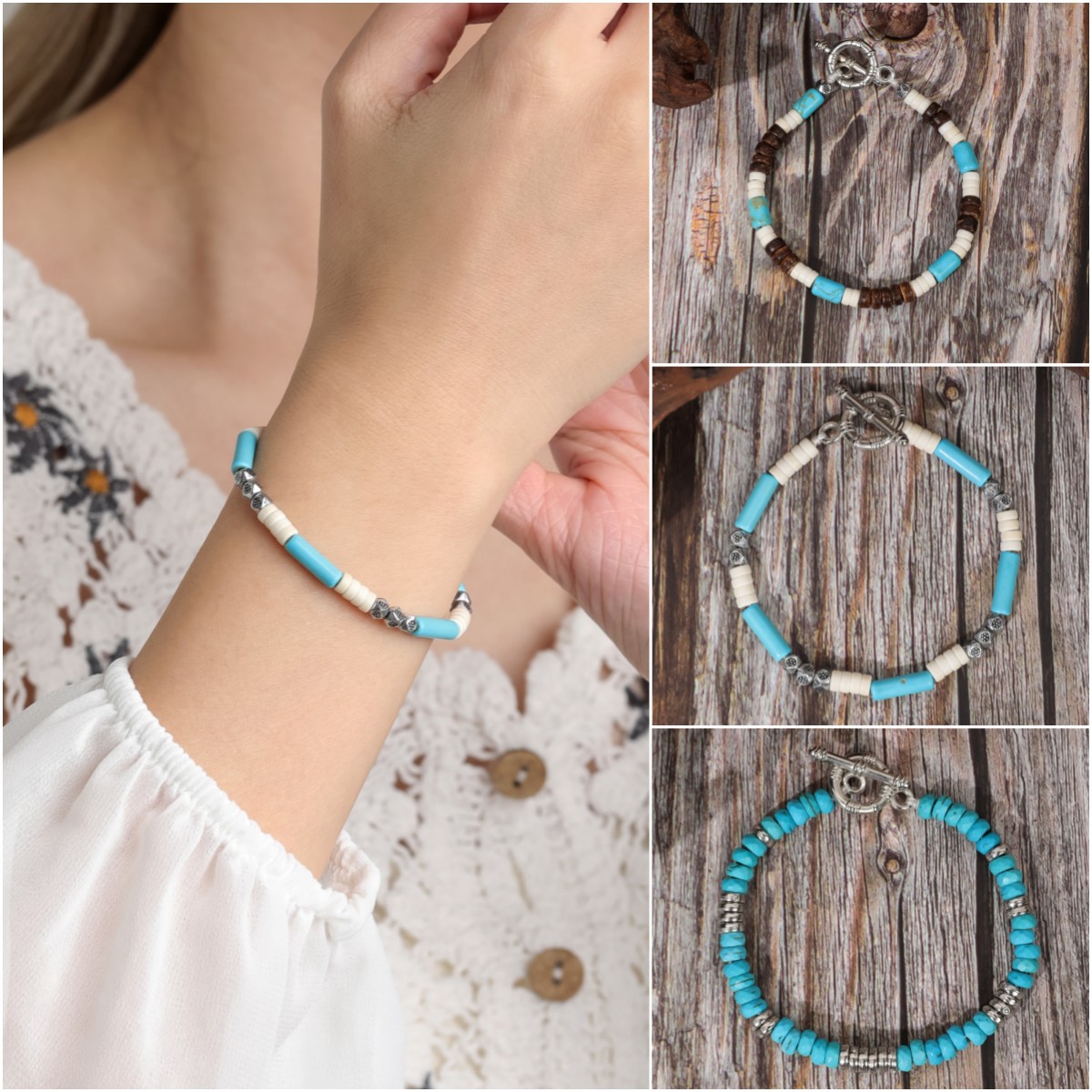 Genuine design retro ethnic turquoise fashionable universal beaded…
